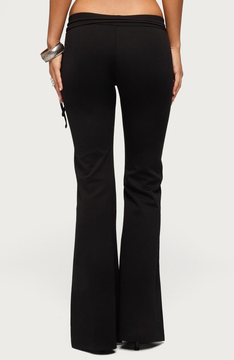 EDIKTED Junipar Tie Waist Flare Pants, Alternate, color,