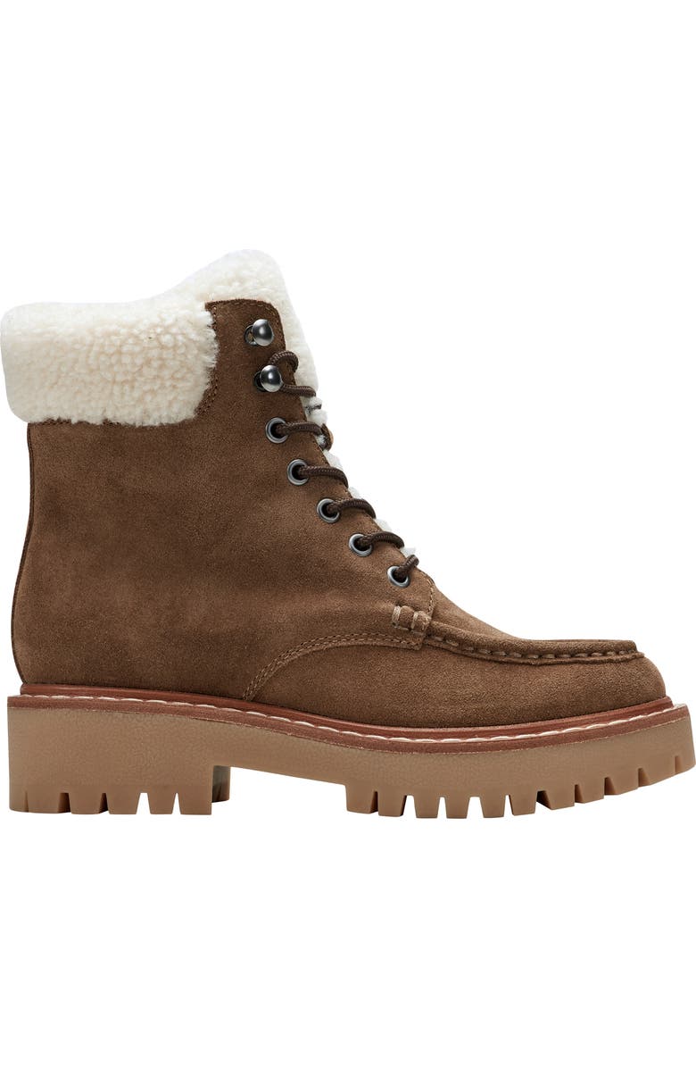 Marc Fisher LTD Nallie Faux Shearling Boot, Alternate, color, Medium Brown