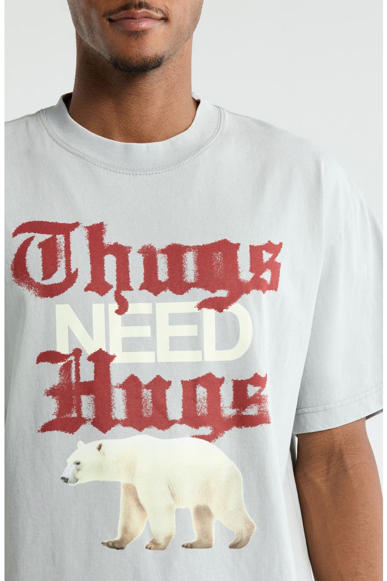 x Marcus Buchecha Thugs Bear Graphic T-Shirt, Alternate, color, CEMENT