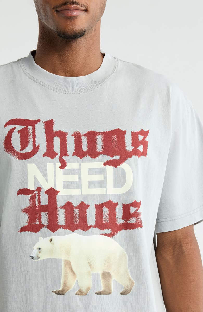 SANTO STUDIO x Marcus Buchecha Thugs Bear Graphic T-Shirt, Alternate, color, Cement