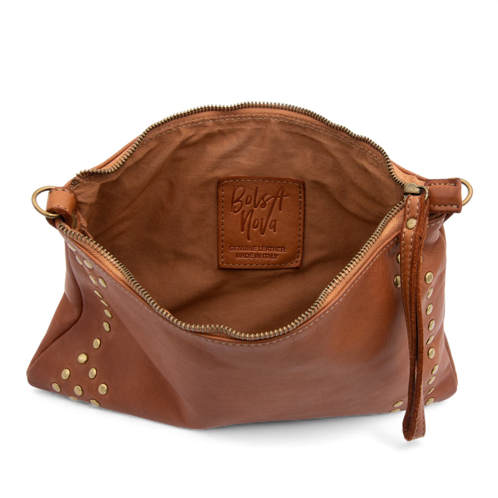 Bolsa Nova Boho Clutch, Alternate, color, Cognac