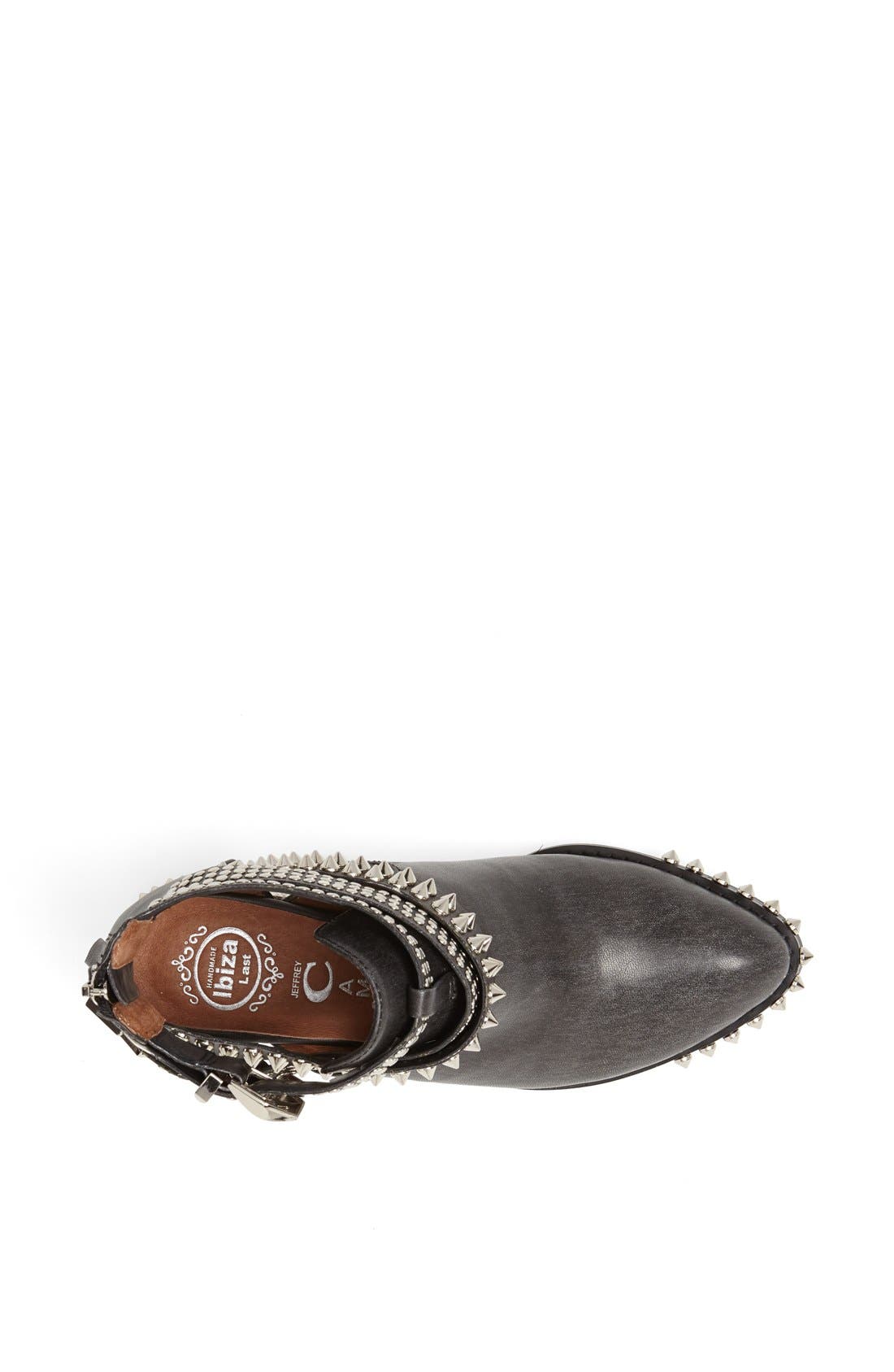 'Everly' Spiked Bootie, Alternate, color, WASHED BLACK/ SILVER