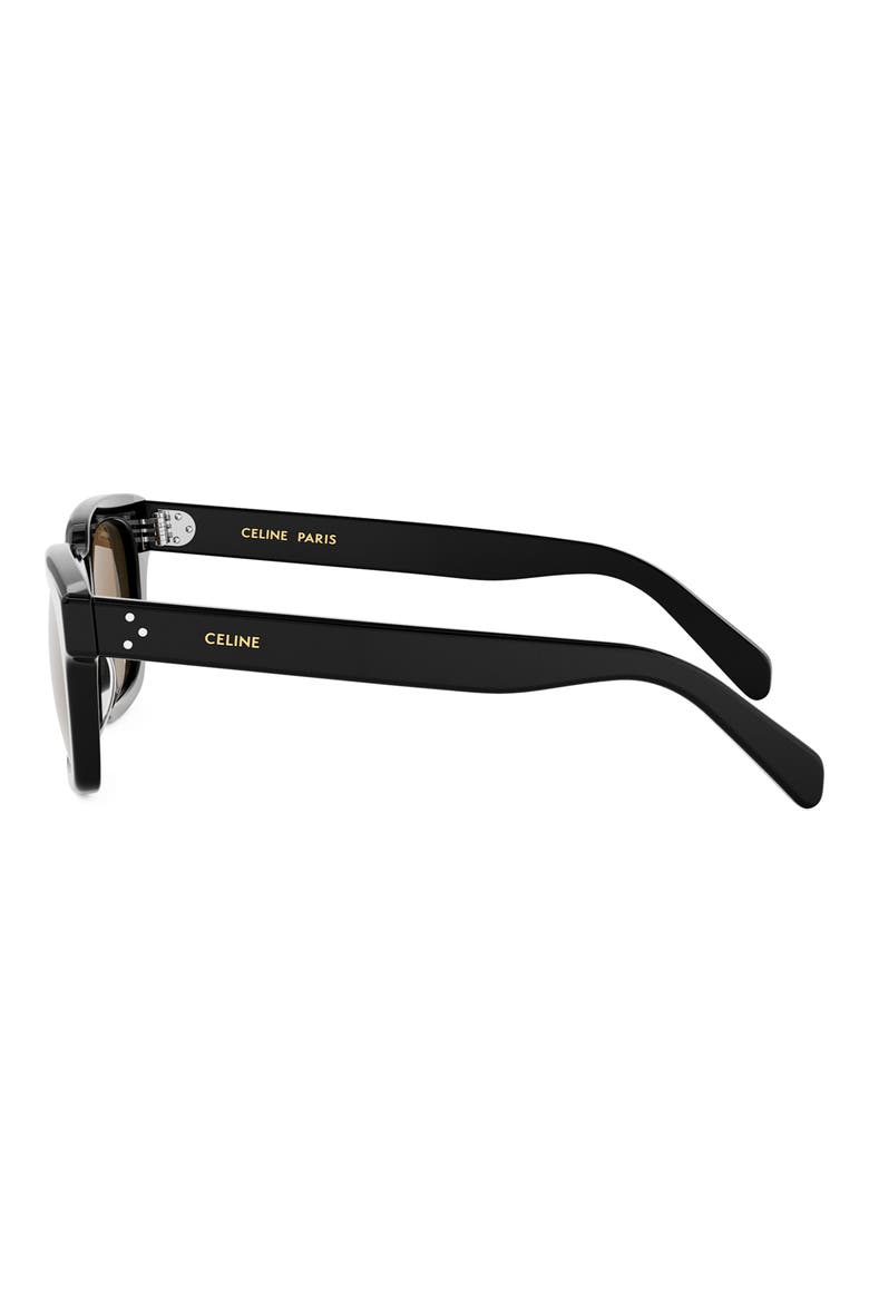 Bold 3 Dots 50mm Square Sunglasses, Alternate, color, SHINY BLACK / ROVIEX