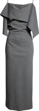 MM6 Maison Margiela Folded Convertible Stretch Gabardine Dress