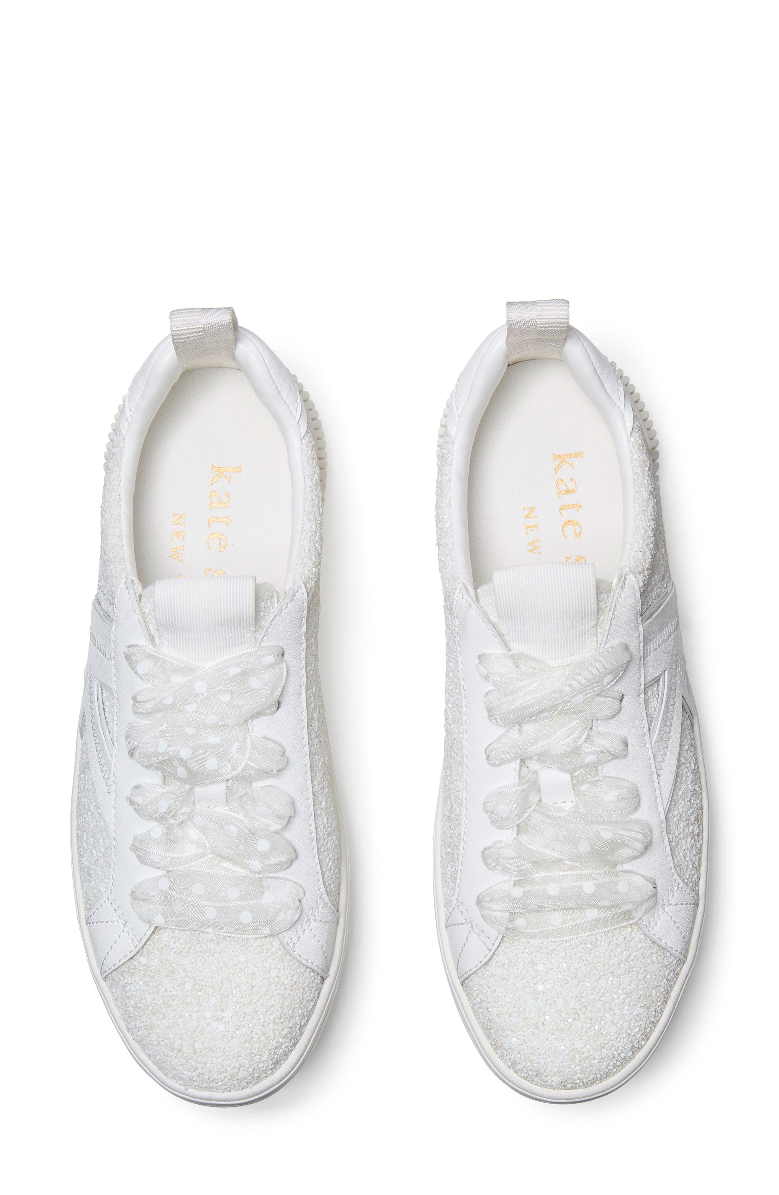 Kate Spade New York k as in kate downtown sneaker, Alternate, color, True White