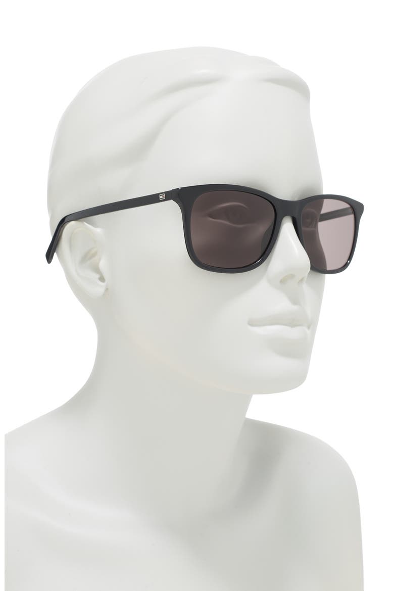 54mm Square Sunglasses, Alternate, color, BLACK GREY / BROWN GREY