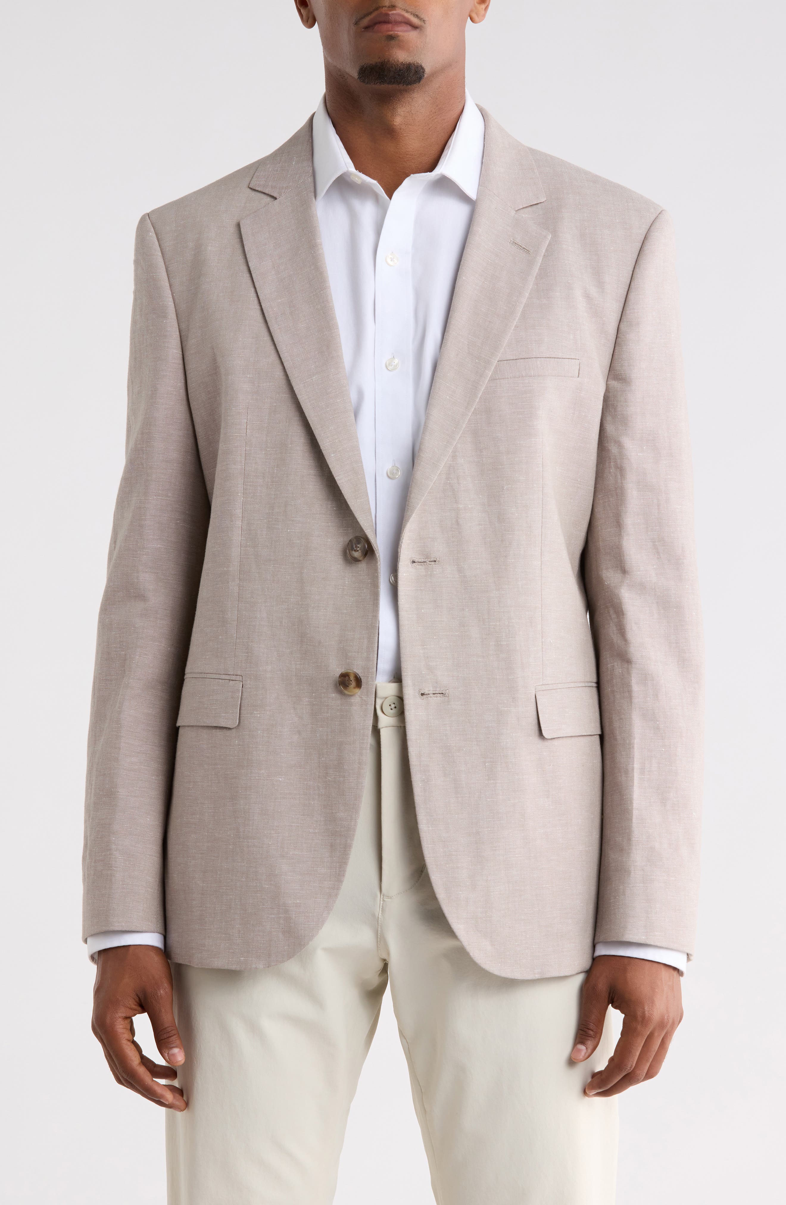 Arti Slim Fit Cotton & Linen Suit Jacket