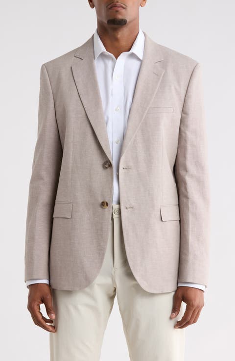 Arti Slim Fit Cotton & Linen Suit Jacket