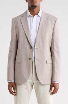 Arti Slim Fit Cotton & Linen Suit Jacket