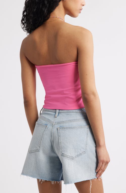 Bp. Scallop Trim Tube Top In Pink