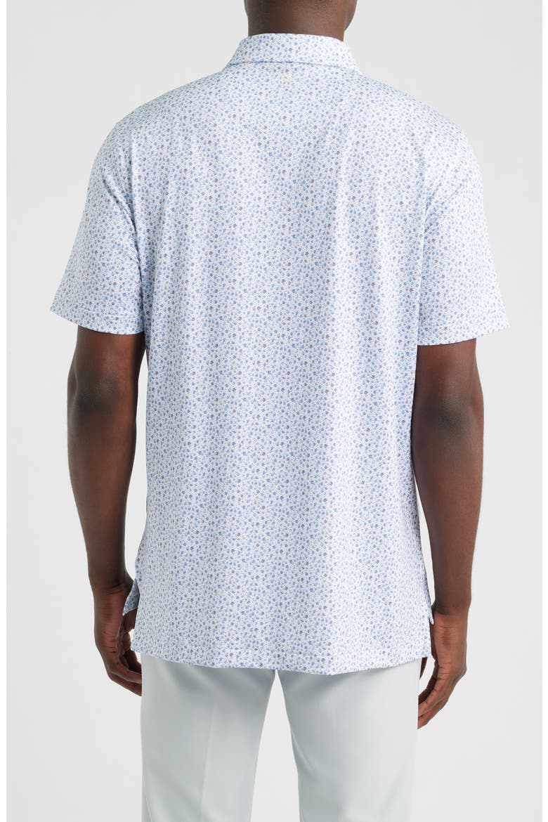 Ranch Water Floral Summer Comfort Perfomance Jersey Polo, Alternate, color, WHITE