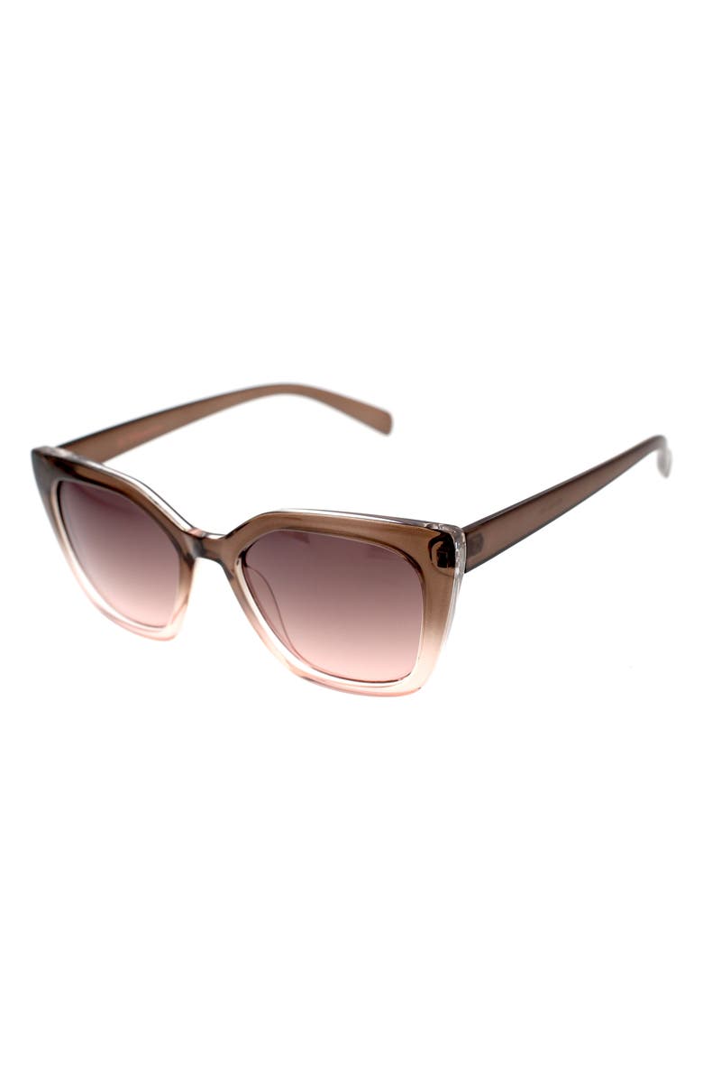 BCBGeneration 52mm Modern Square Sunglasses, Alternate, color, Brown Rose Ombre