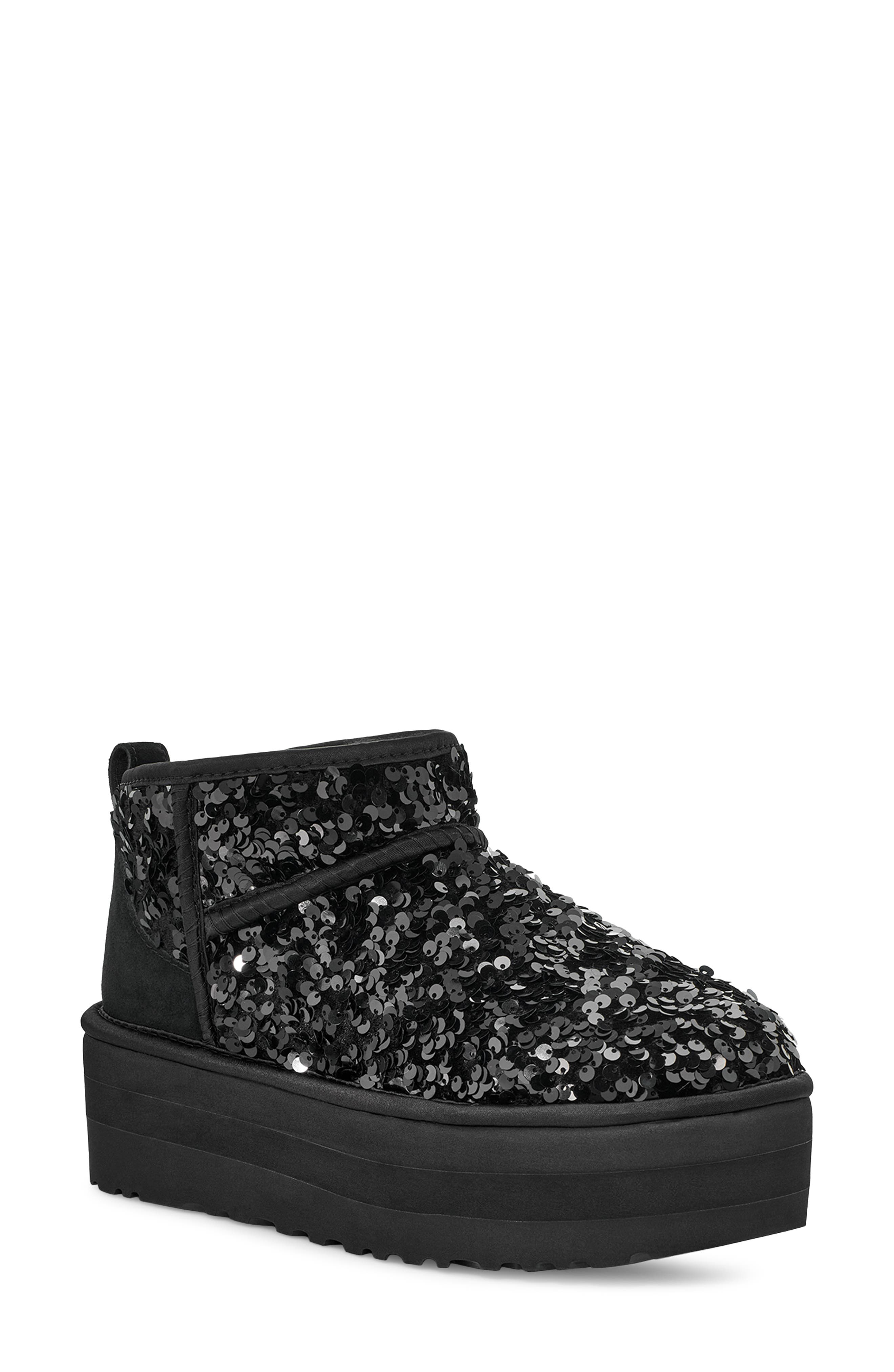 UGG<sup>®</sup> Ultra Mini Chunky Sequin Boot, Main, color, 
