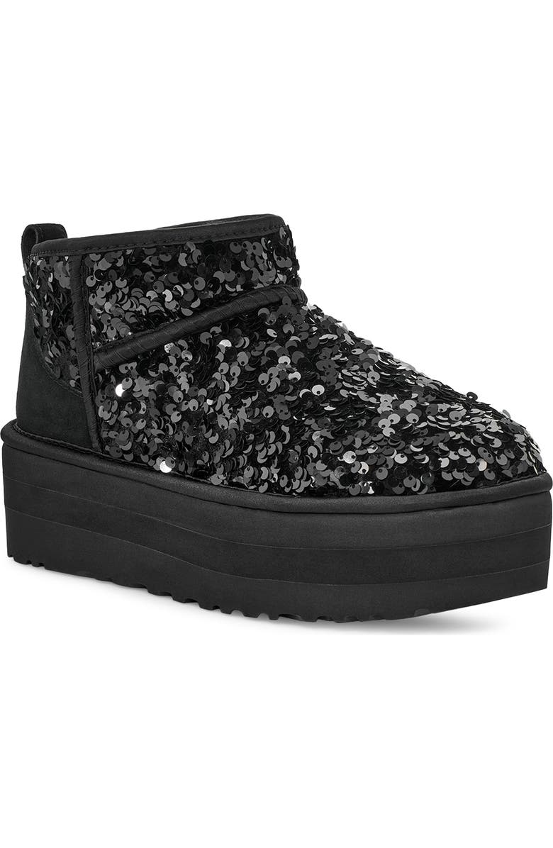 UGG<sup>®</sup> Ultra Mini Chunky Sequin Boot, Main, color,