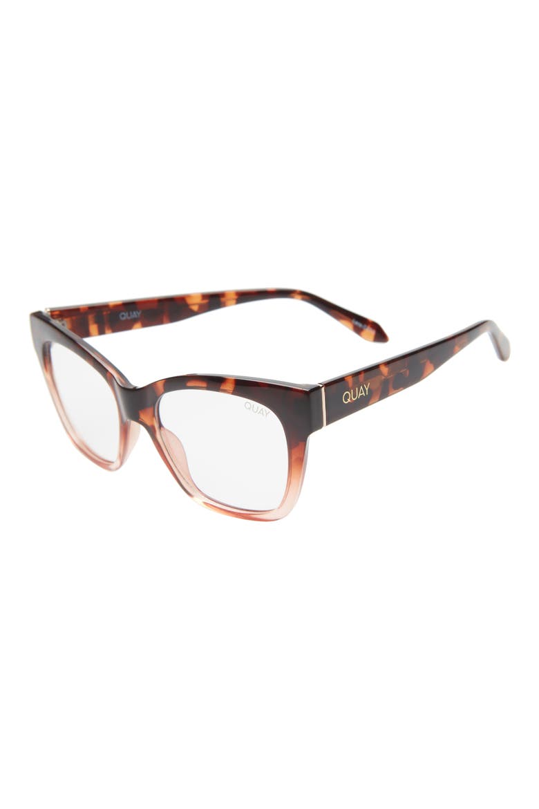 After Hours 51mm Blue Light Blocking Glasses, Alternate, color, TORT CORAL / BLUE LIGHT LENS