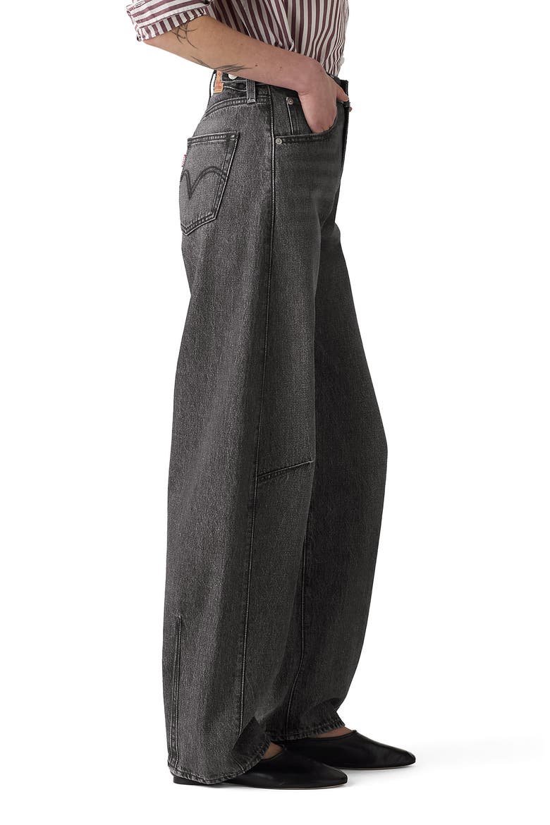 Cinch High Waist Barrel Jeans, Alternate, color, PAST LIVES
