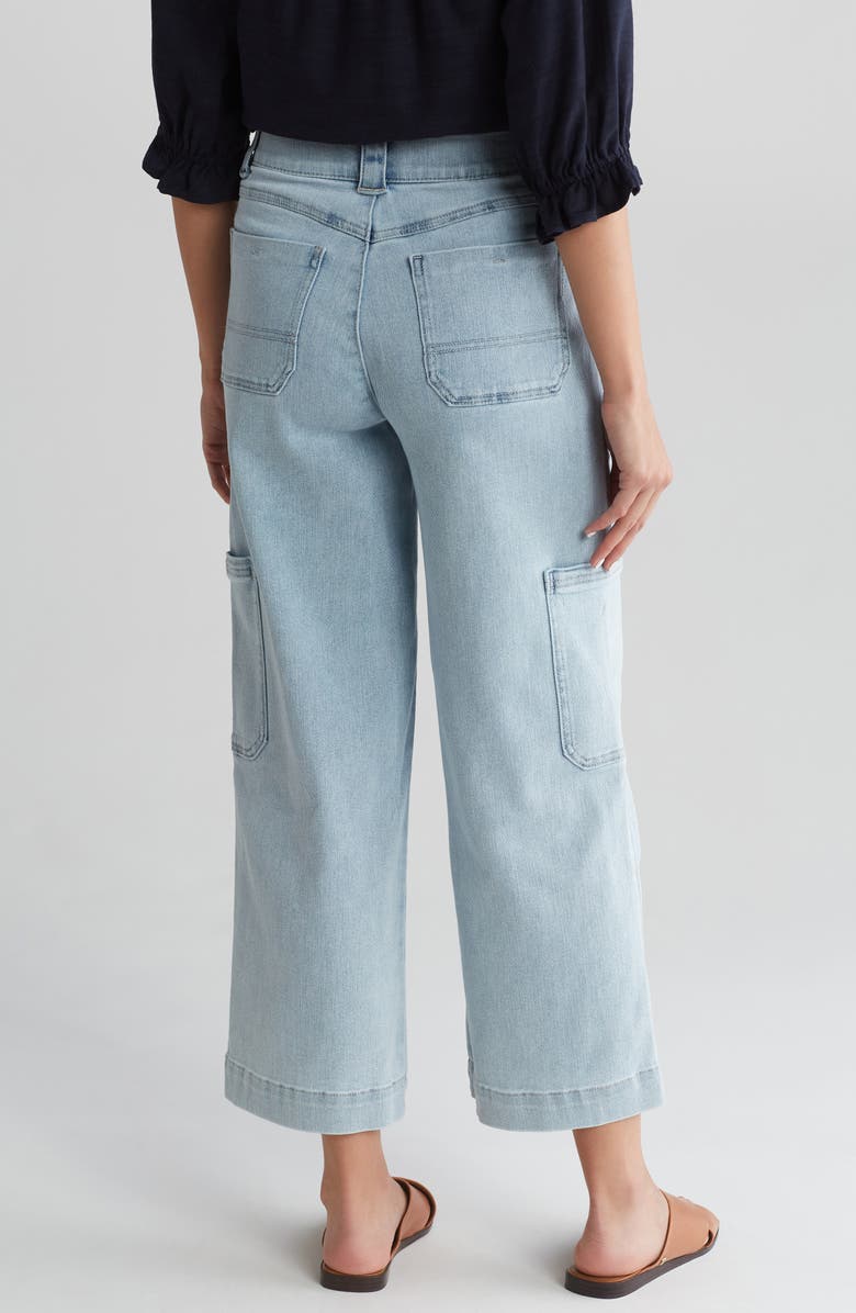 Democracy High Waist Ankle Wide Leg Carpenter Jeans, Alternate, color,