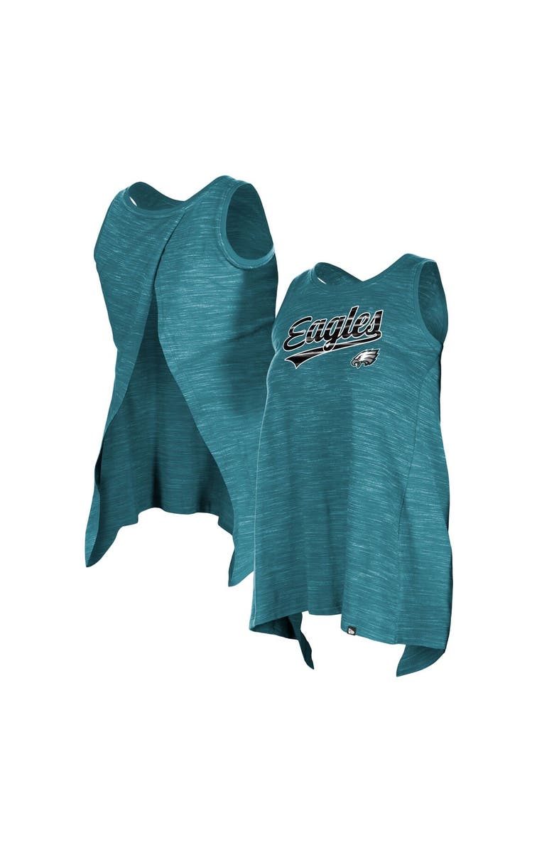 New Era Women's New Era Midnight Green Philadelphia Eagles  Space Dye Active Tank Top, Main, color, Green