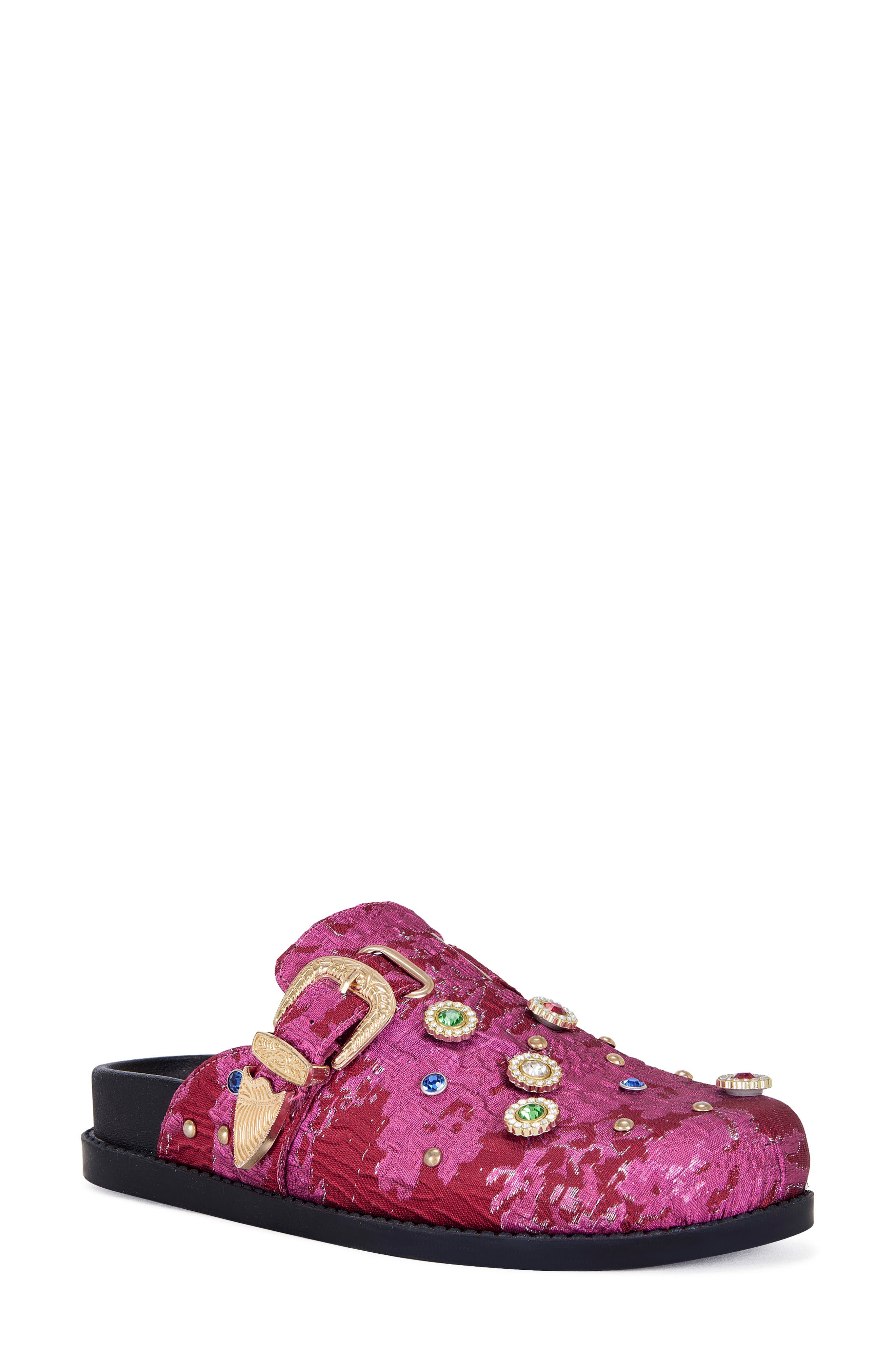 AZALEA WANG Quinby Studded Clog, Main, color, Red