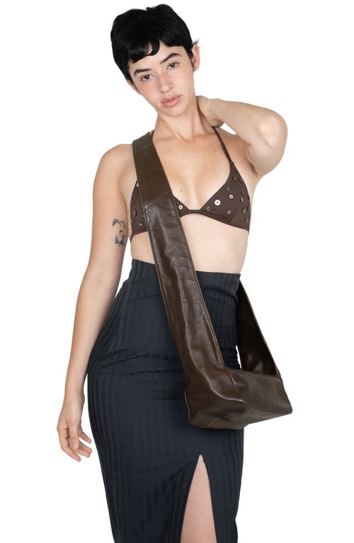 Jeffrey Campbell Boxed-up Leather Crossbody Bag