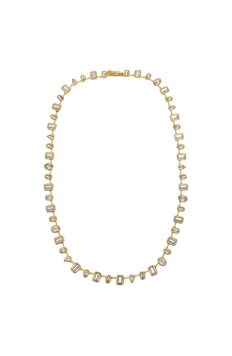 BY ADINA EDEN CZ Multi Shape Tennis Necklace, Alternate, color, Gold