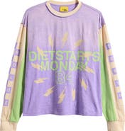 DIET STARTS MONDAY Bolt Panel Long Sleeve Graphic T-Shirt