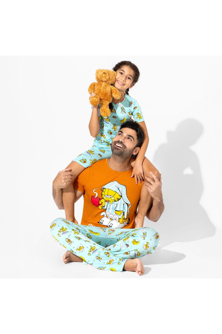 Garfield Lazy Mondays Kids 2-Piece Short Sleeve & Shorts Pajama Set, Alternate, color, Garfield: Lazy Mondays