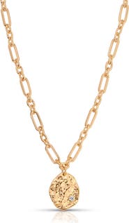 Ettika Textured Pendant Necklace