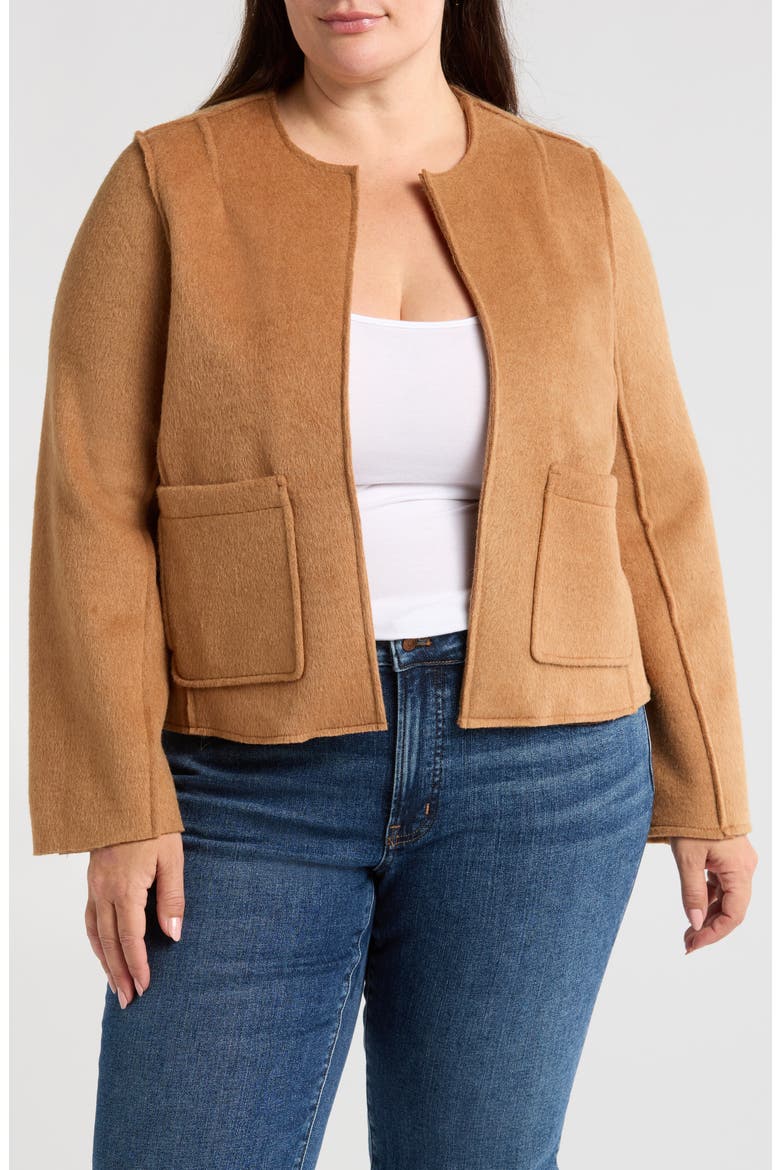 Open Front Crop Jacket, Main, color, CANDY YAM