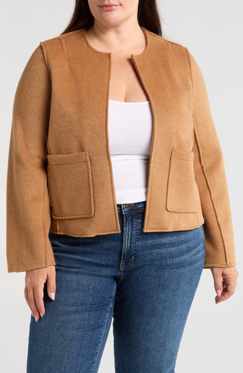 Wit & Wisdom Open Front Crop Jacket, Main, color, Candy Yam
