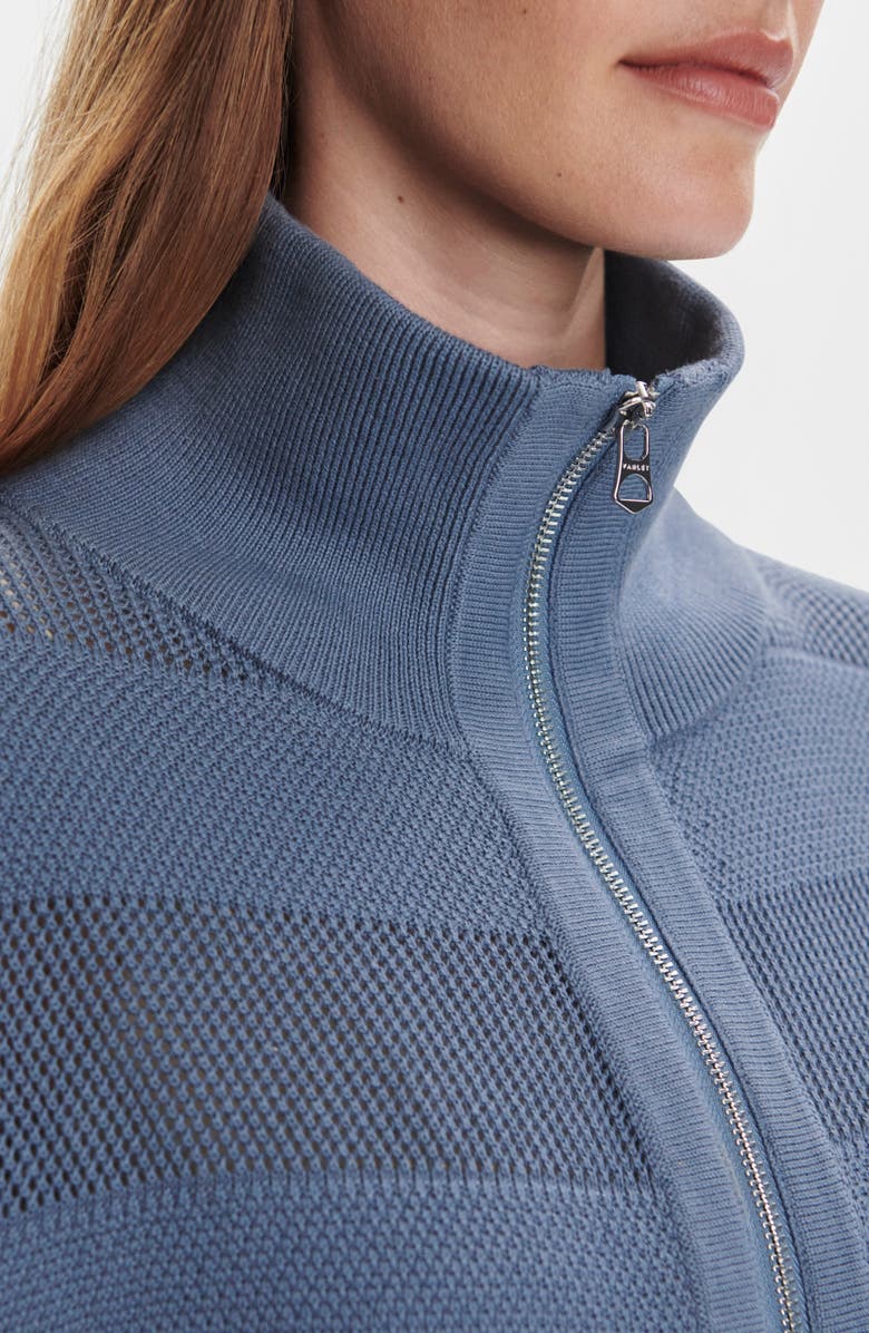 Kembria Mesh Stripe Half Zip Top