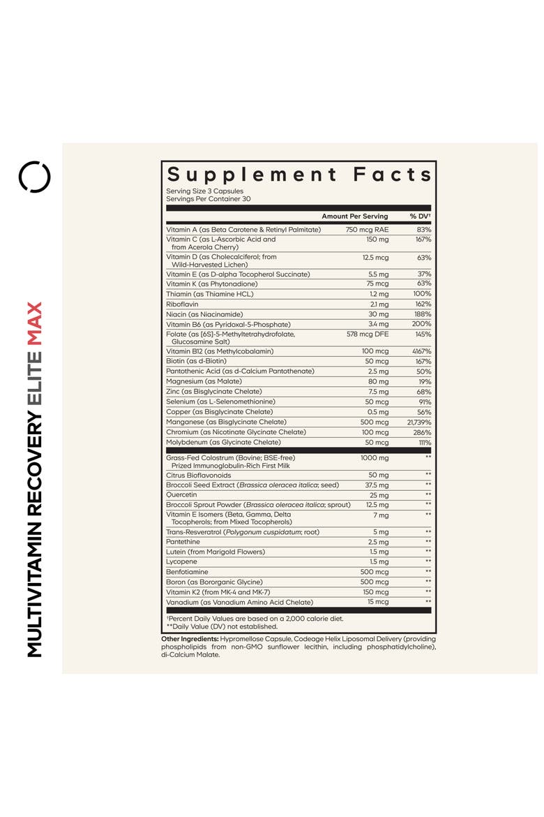 Multivitamin Recovery - Vitamins & Minerals Supplement, Alternate, color, White