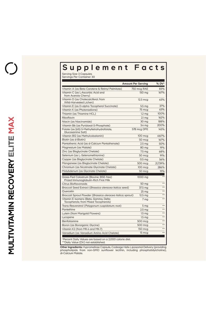 Codeage Multivitamin Recovery - Vitamins & Minerals Supplement, Alternate, color, White