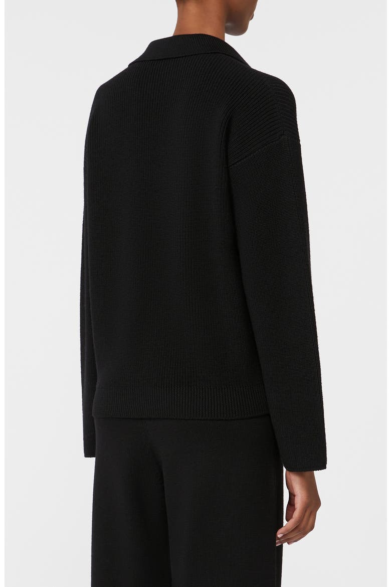 Acceso Collar Wool Sweater, Alternate, color, BLACK
