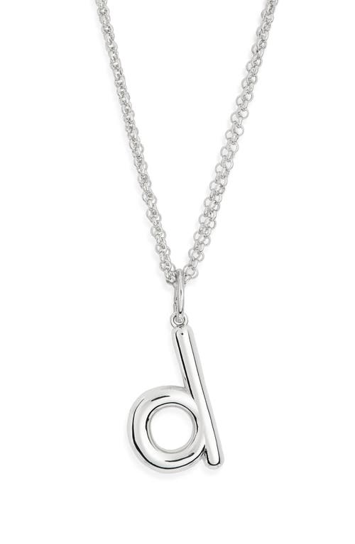 Leith Lowercase Initial Bubble Pendant Necklace In Metallic