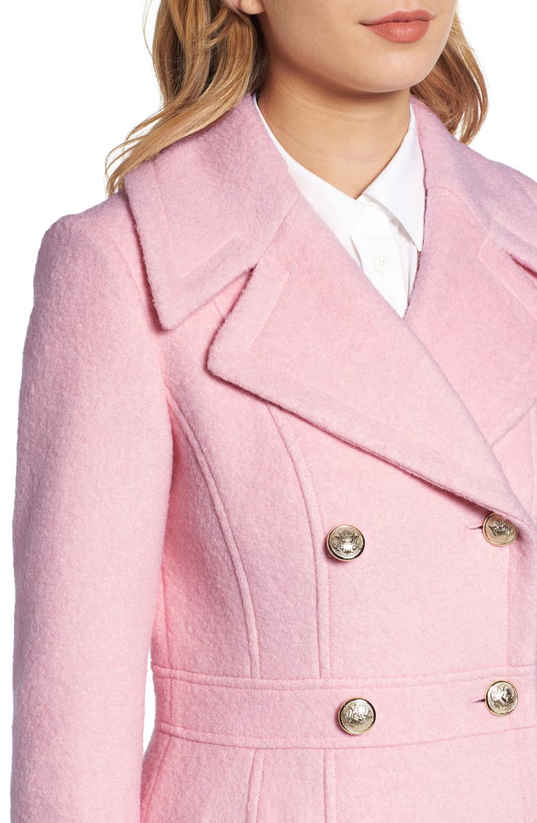 GUESS Double Breasted Wool Blend Coat, Alternate, color, 