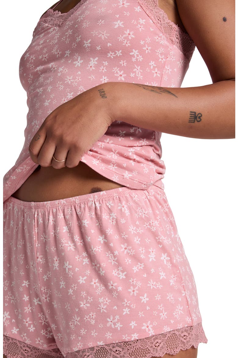 Lace Jersey Pyjama Set, Alternate, color, Pink