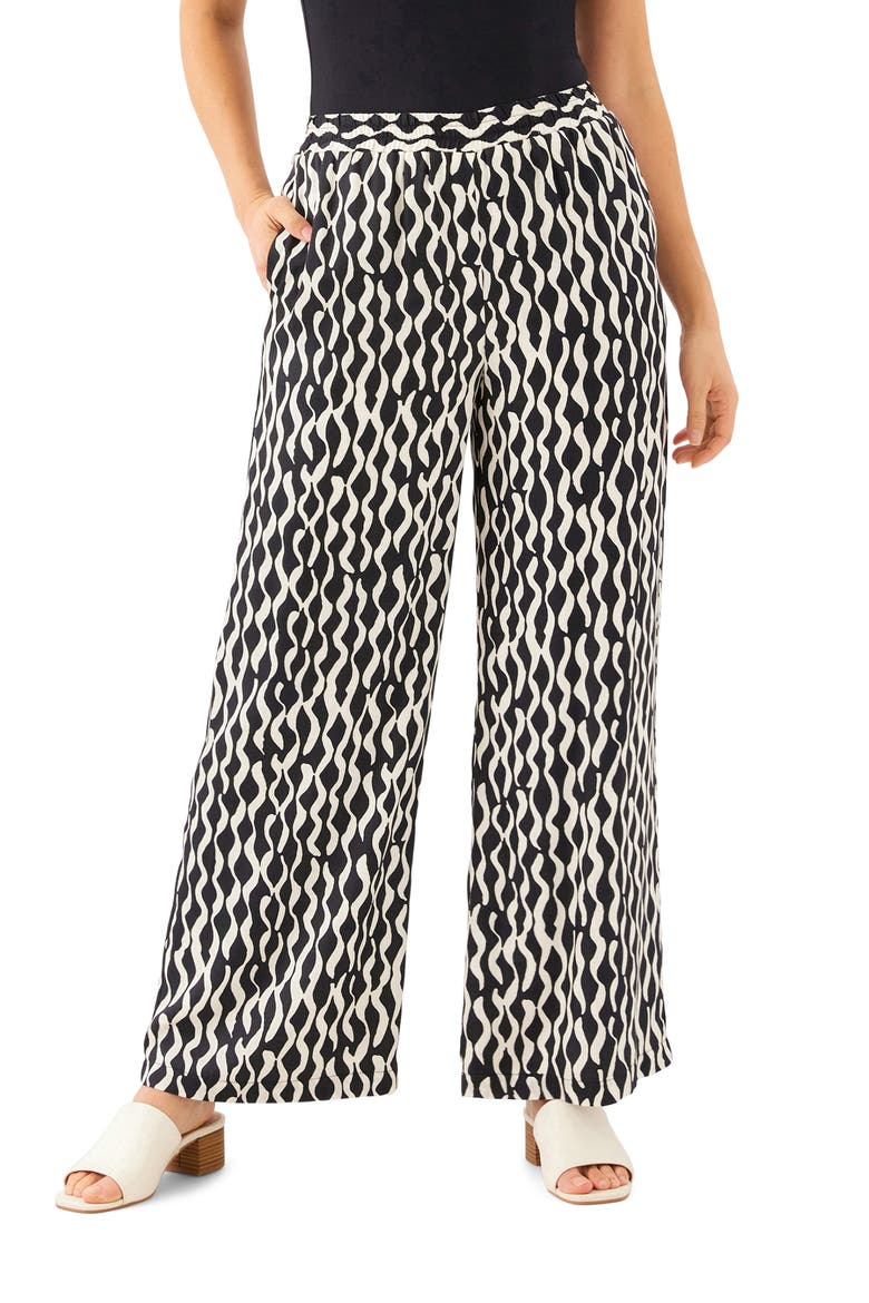 Print Wide Leg Satin Pants, Main, color, PRINT