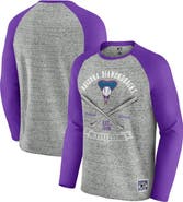 Darius Rucker Collection by Fanatics Men's Darius Rucker Collection by Fanatics  Heather Gray Arizona Diamondbacks Raw Edge Raglan Long Sleeve Baseball T-Shirt