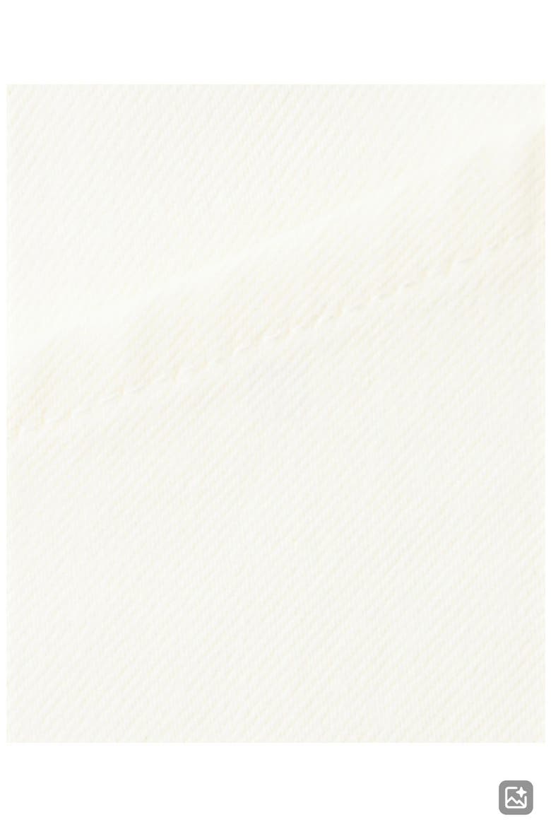 Frayed Double Breasted Cotton Shell, Alternate, color, OFF WHITE