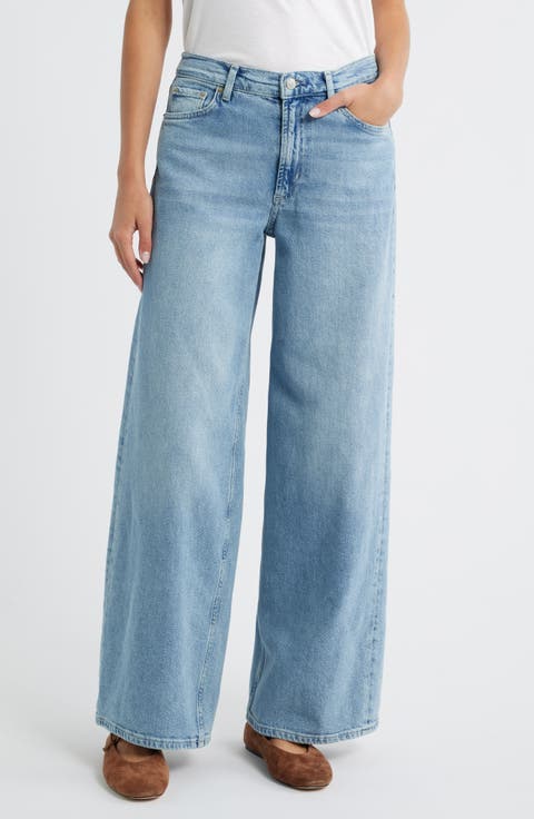 Angeleno Wide Leg Jeans (Pebble Blue)