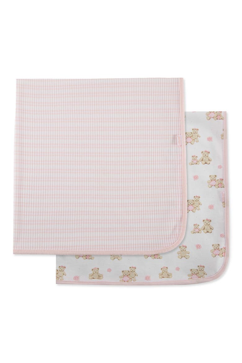 Bear 2-Pack Receiving Blankets, Alternate, color, PINK