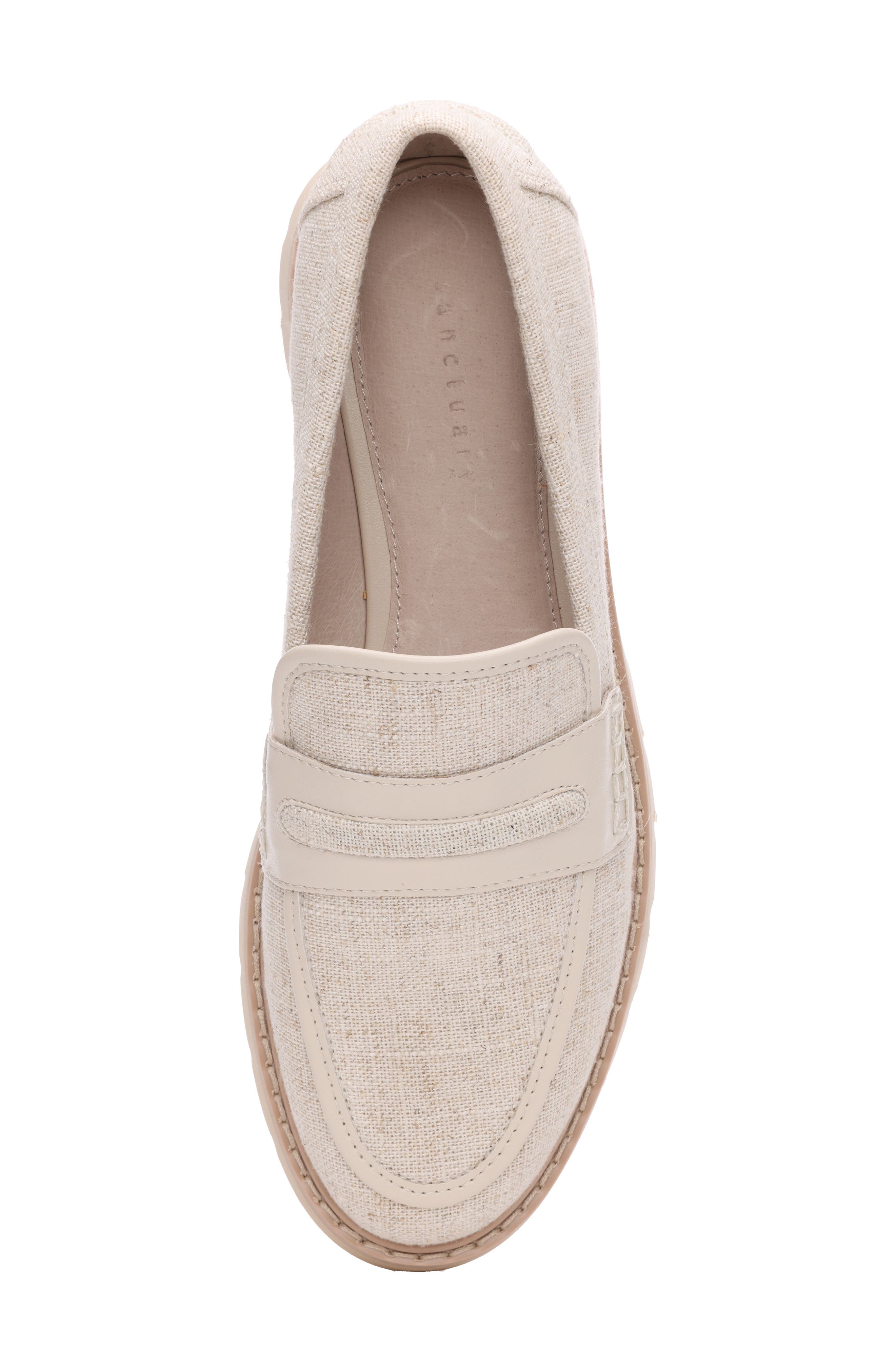 Sanctuary Westside Lite Linen Platform Loafer, Alternate, color, 