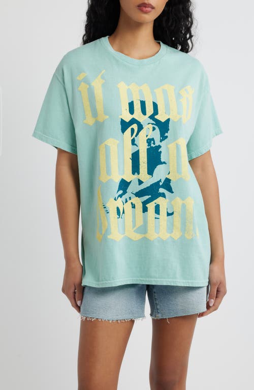 Merch Traffic Biggie It Was All A Dream Cotton Graphic T-shirt In Green