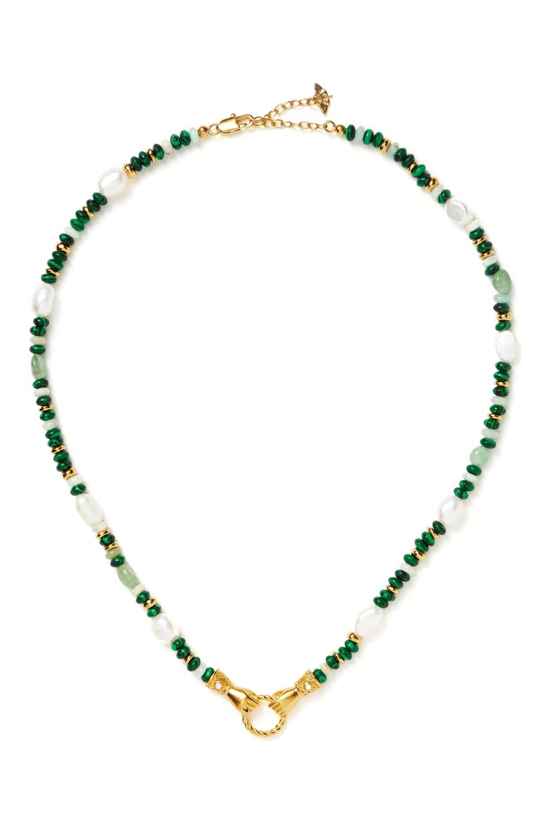 x Harris Reed In Good Hands Beaded Pendant Necklace, Main, color, GOLD