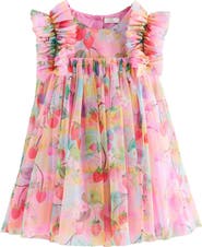 NEXT Kids' Ruffle Mesh Dress