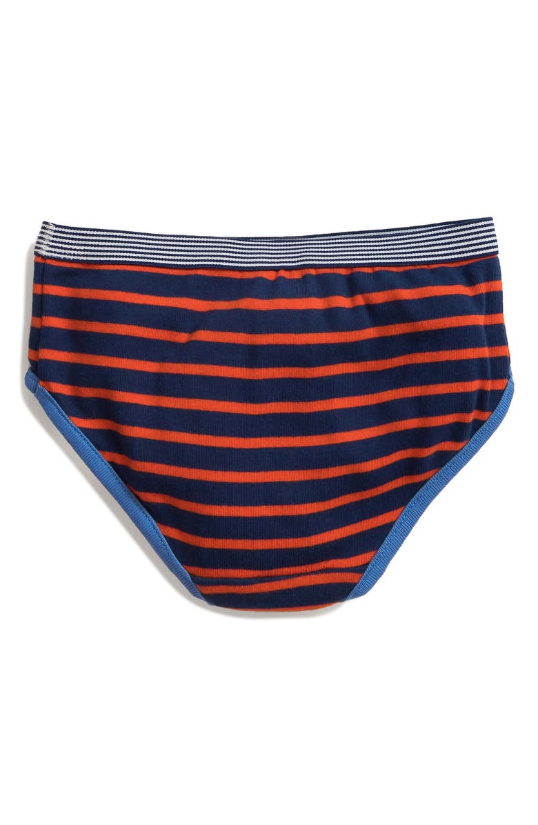 Mini Boden Kids' Assorted 5-Pack Stripe Cotton Briefs, Alternate, color,