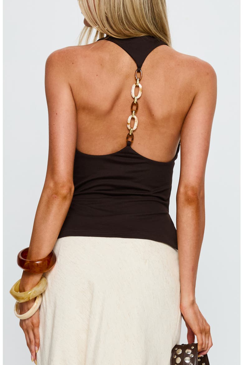 Harlene Racerback Top, Alternate, color, BROWN