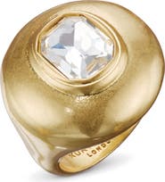 Kurt Geiger London Crystal Button Cocktail Ring