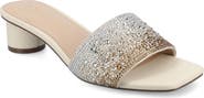 Journee Collection Flora Crystal Embellished Slide Sandal